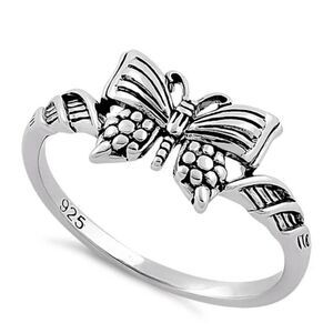 Sterling Silver Butterfly Ring New